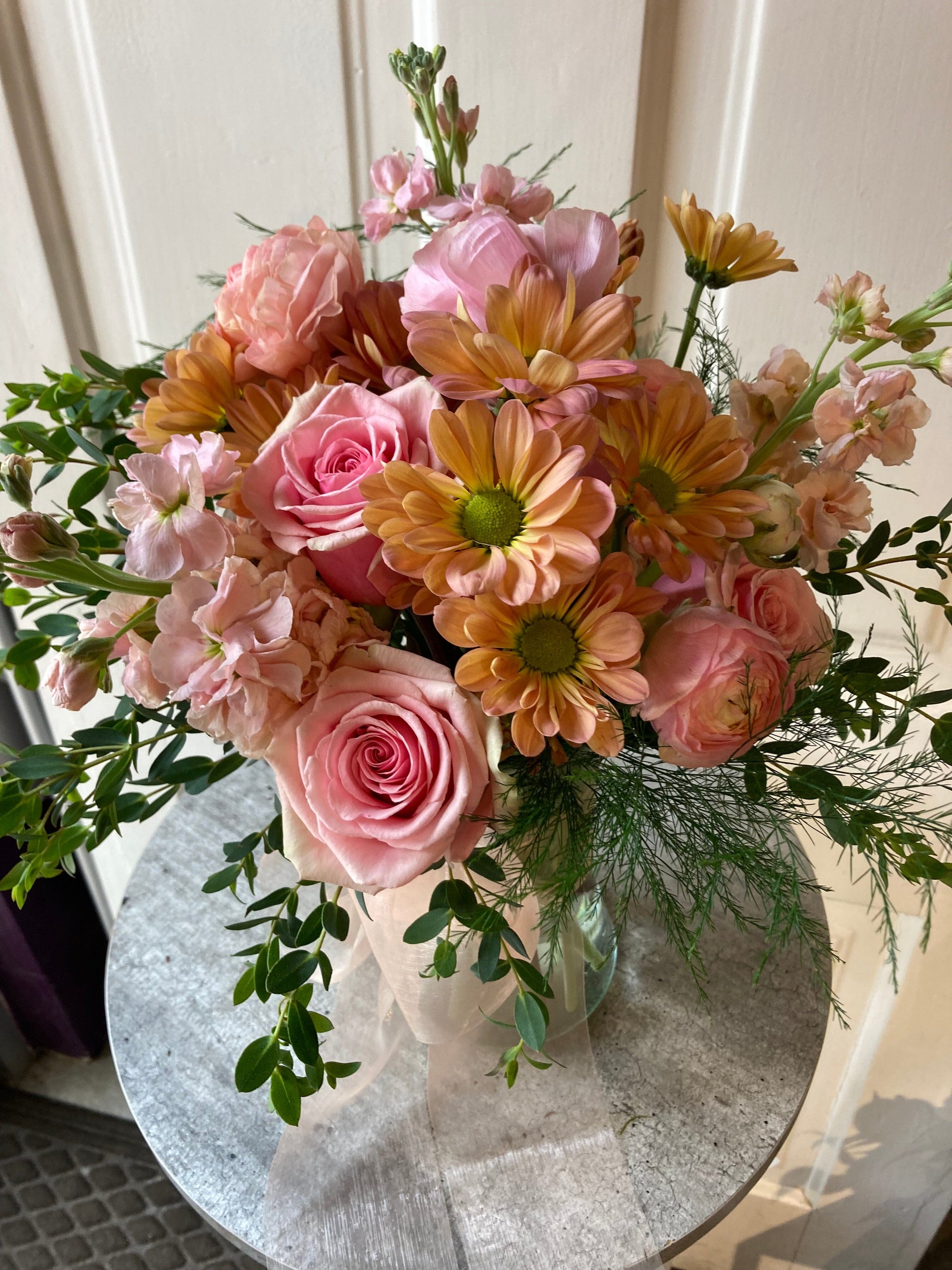 designer’s choice pinks and oranges