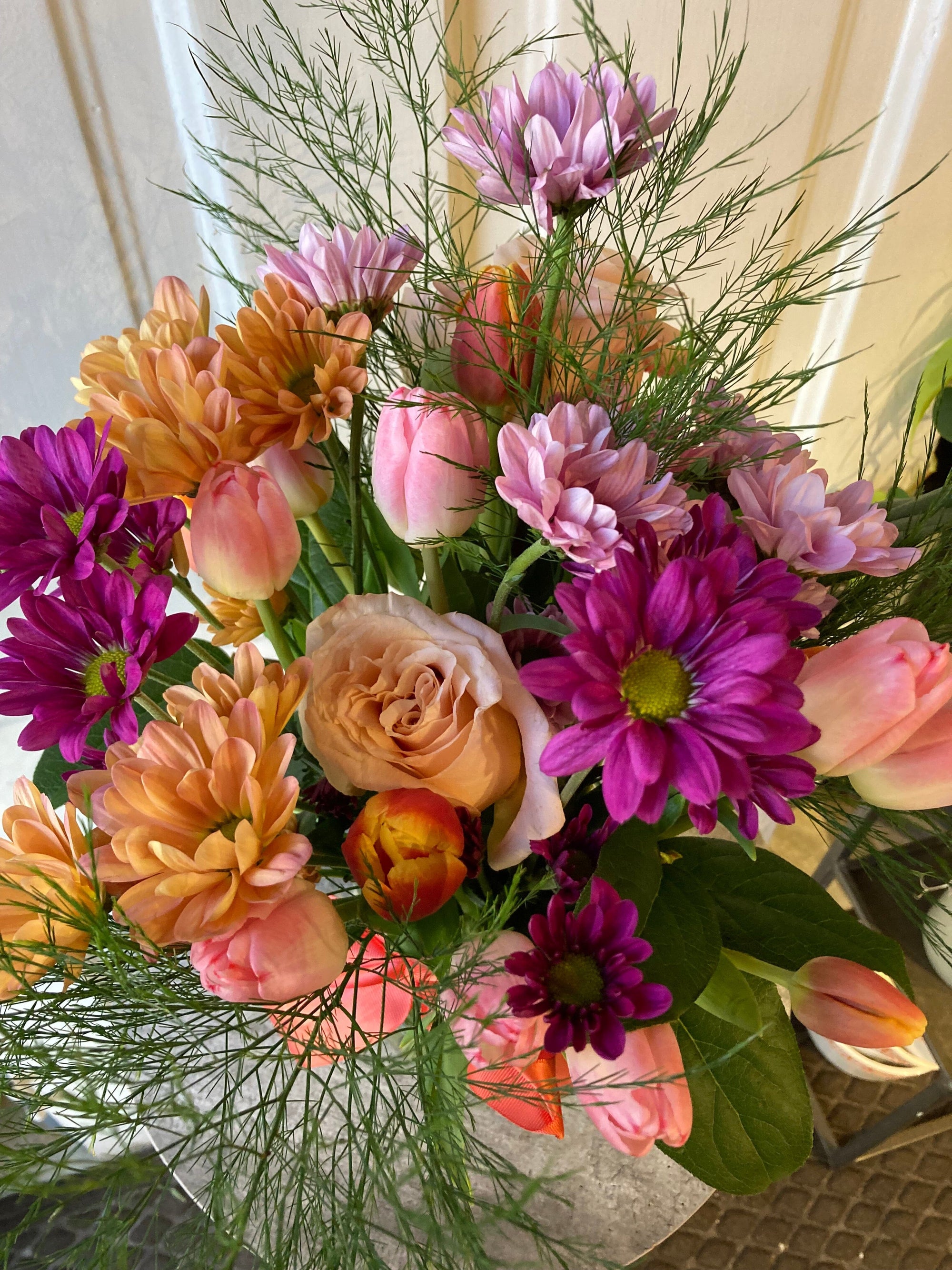 designer’s choice pinks and oranges