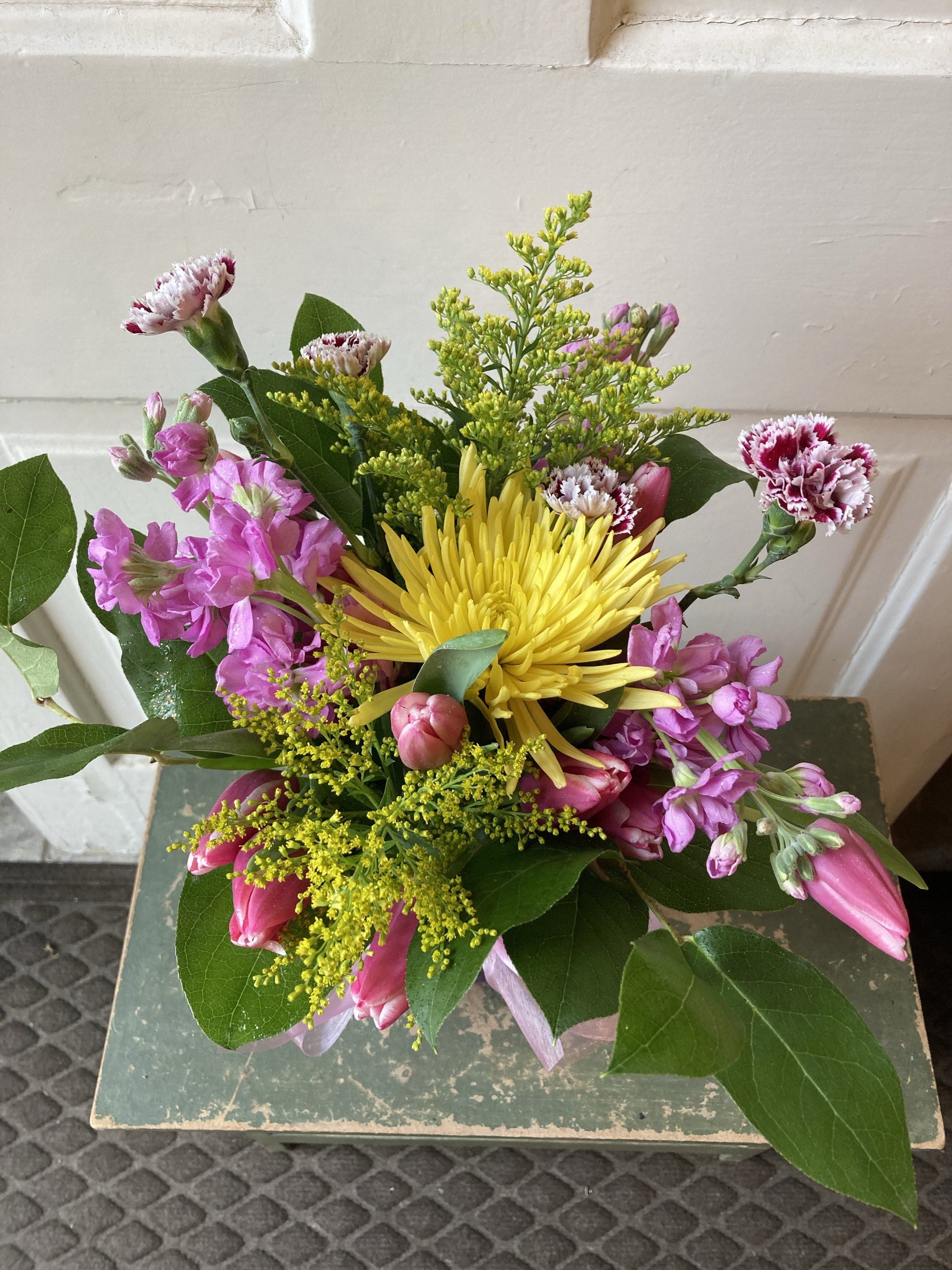custom designed flower arrangement: $45 - $200