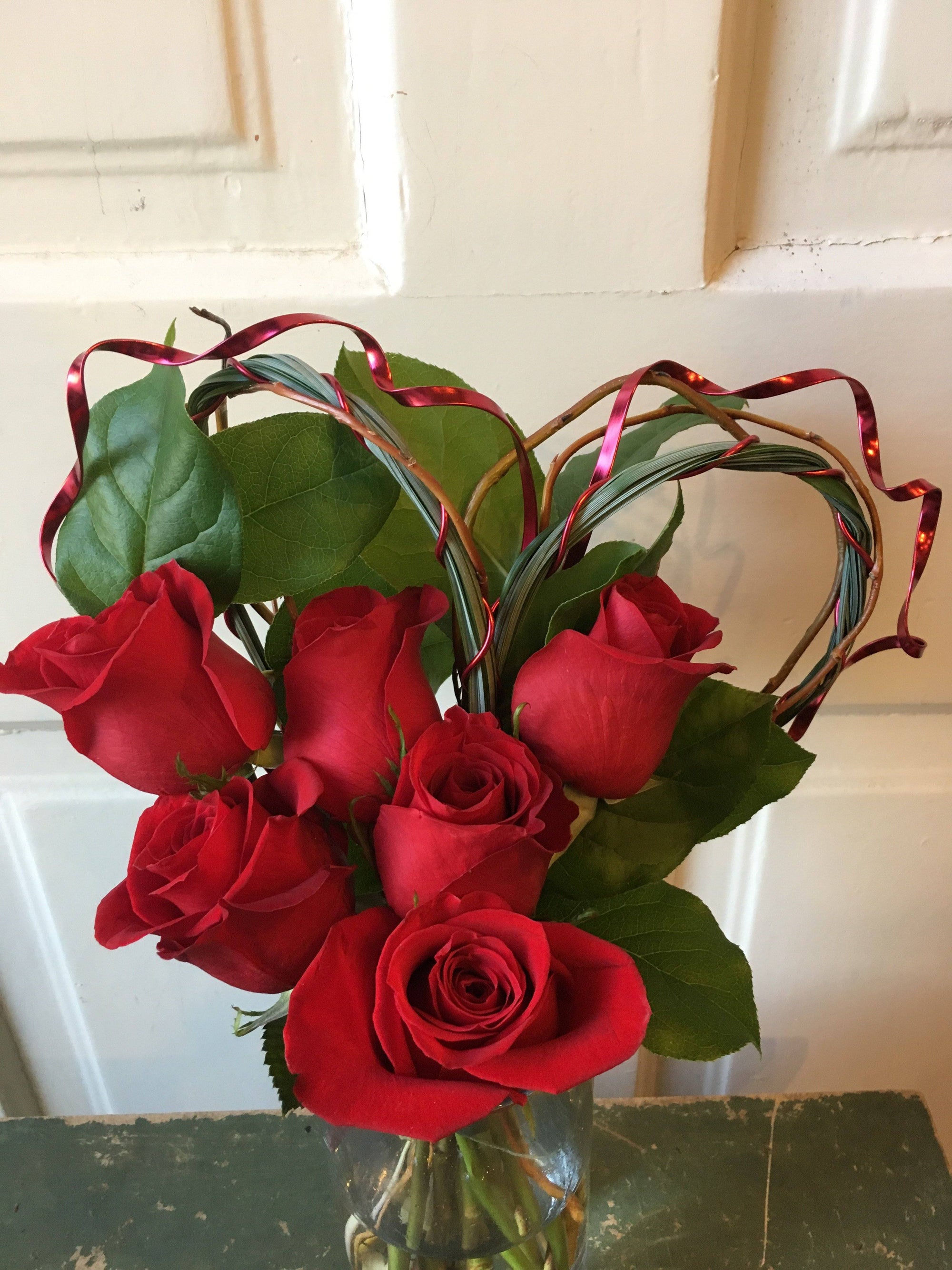 Rose and Grass Heart