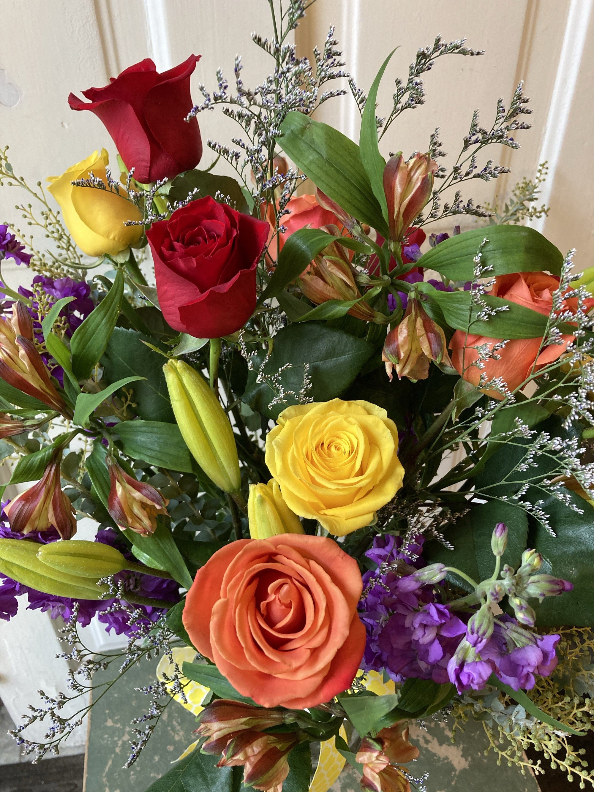 custom designed flower arrangement: $45 - $200