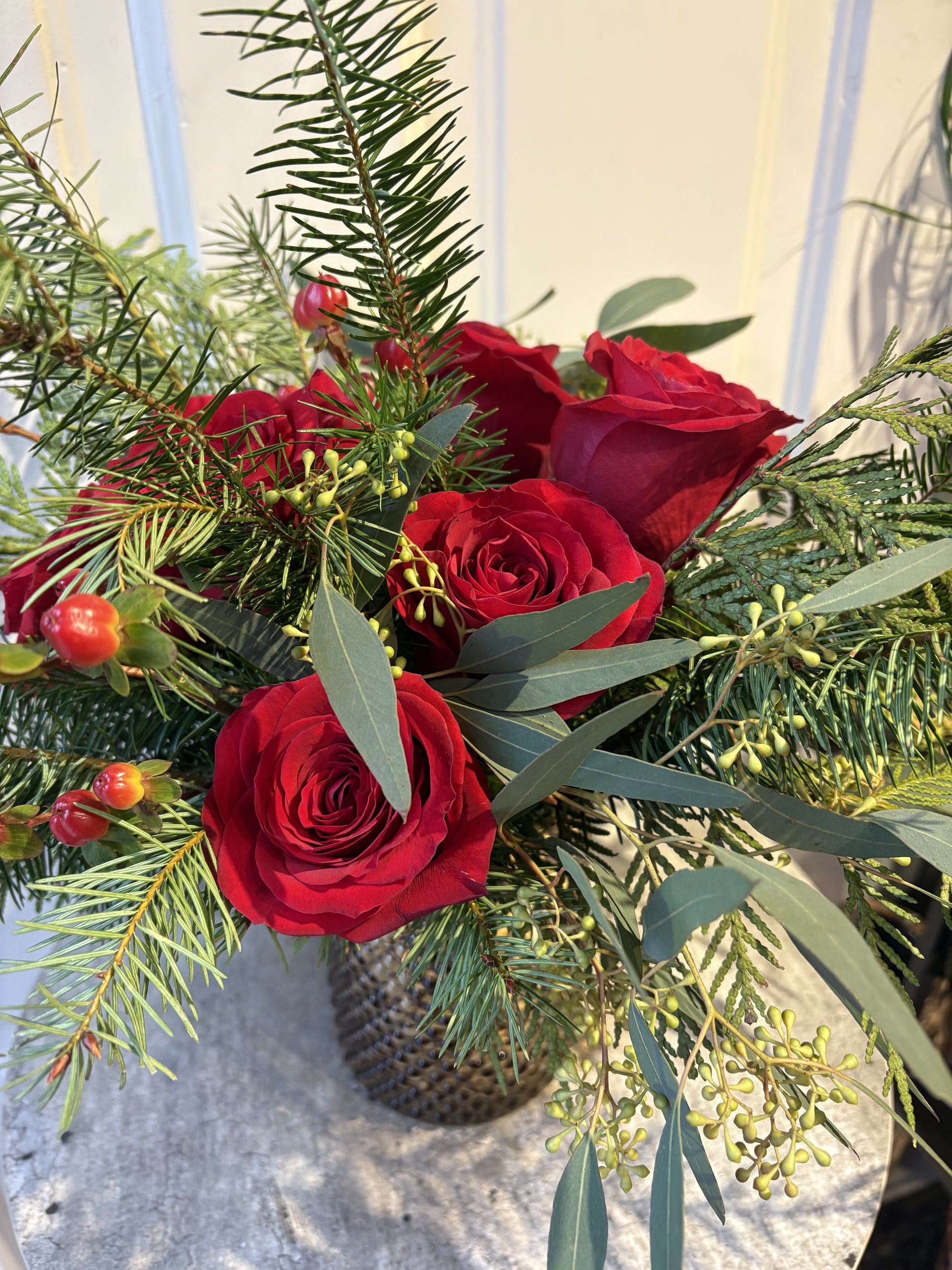 classic christmas roses