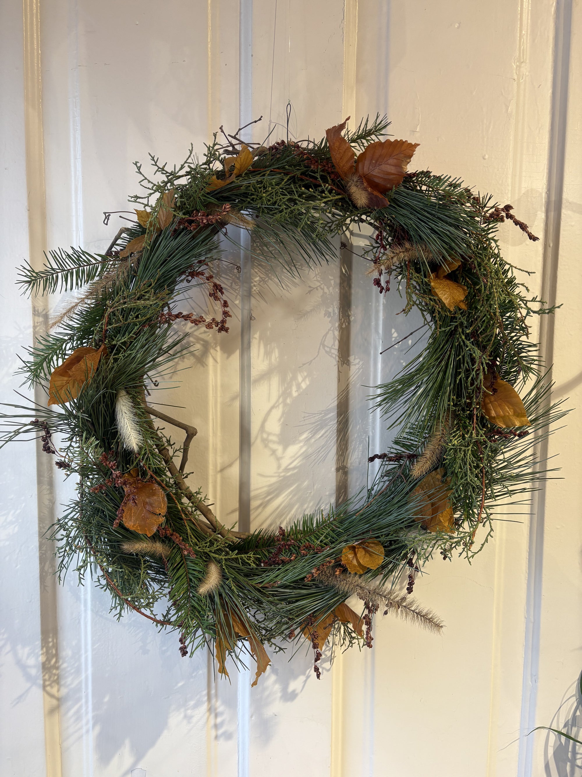 botanical evergreen wreath