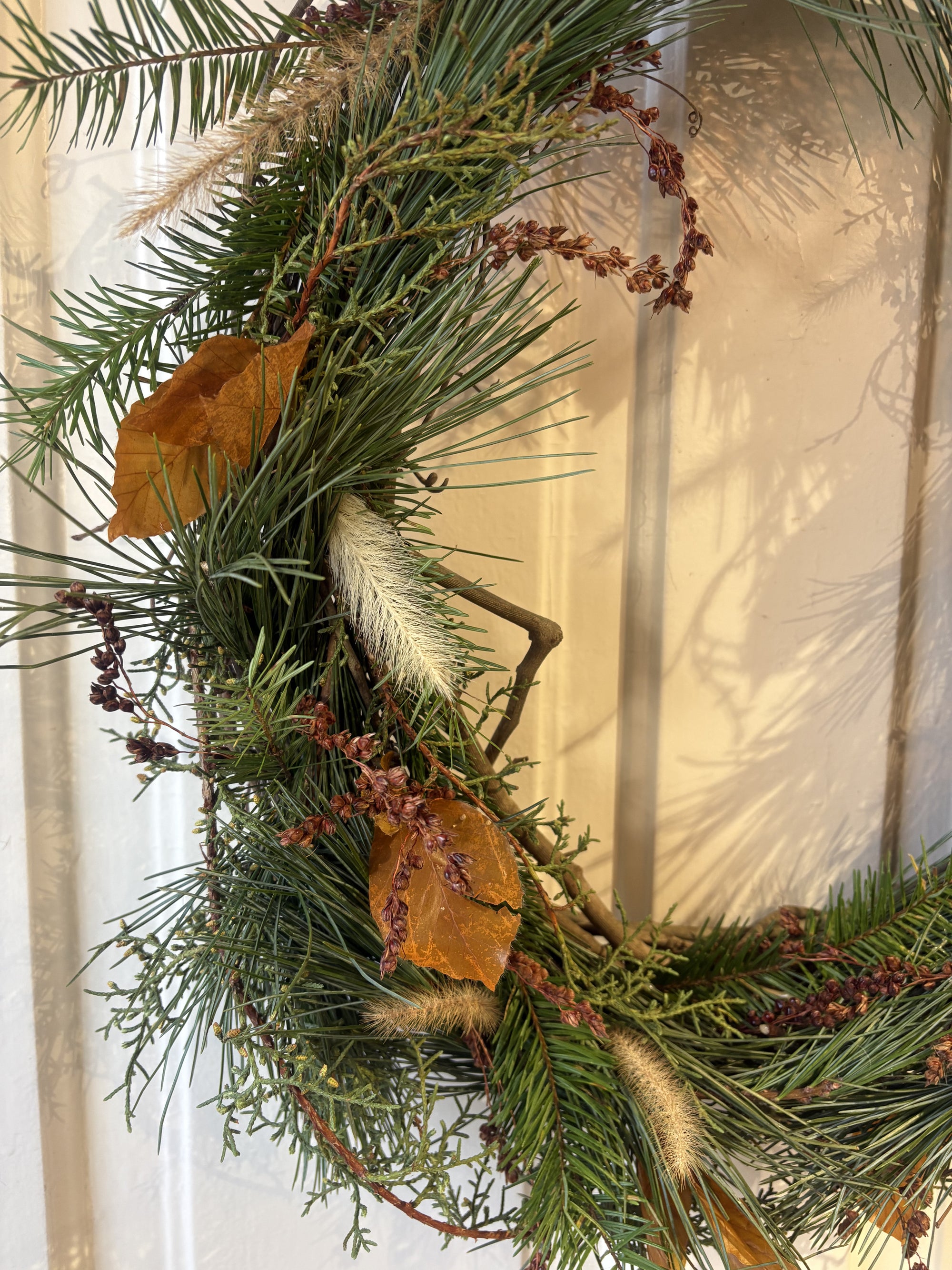 botanical evergreen wreath