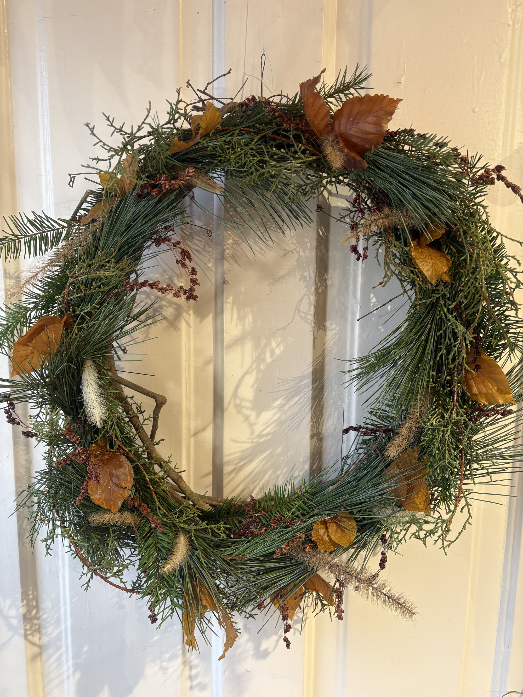 botanical evergreen wreath