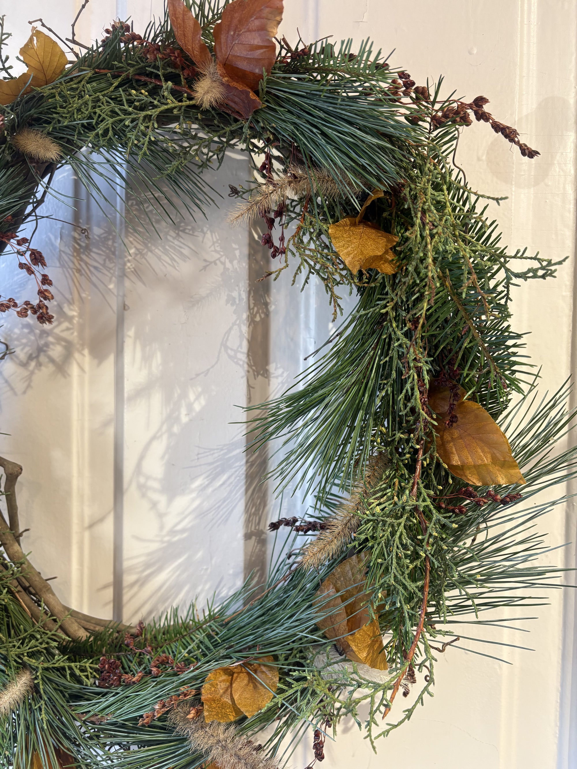 botanical evergreen wreath