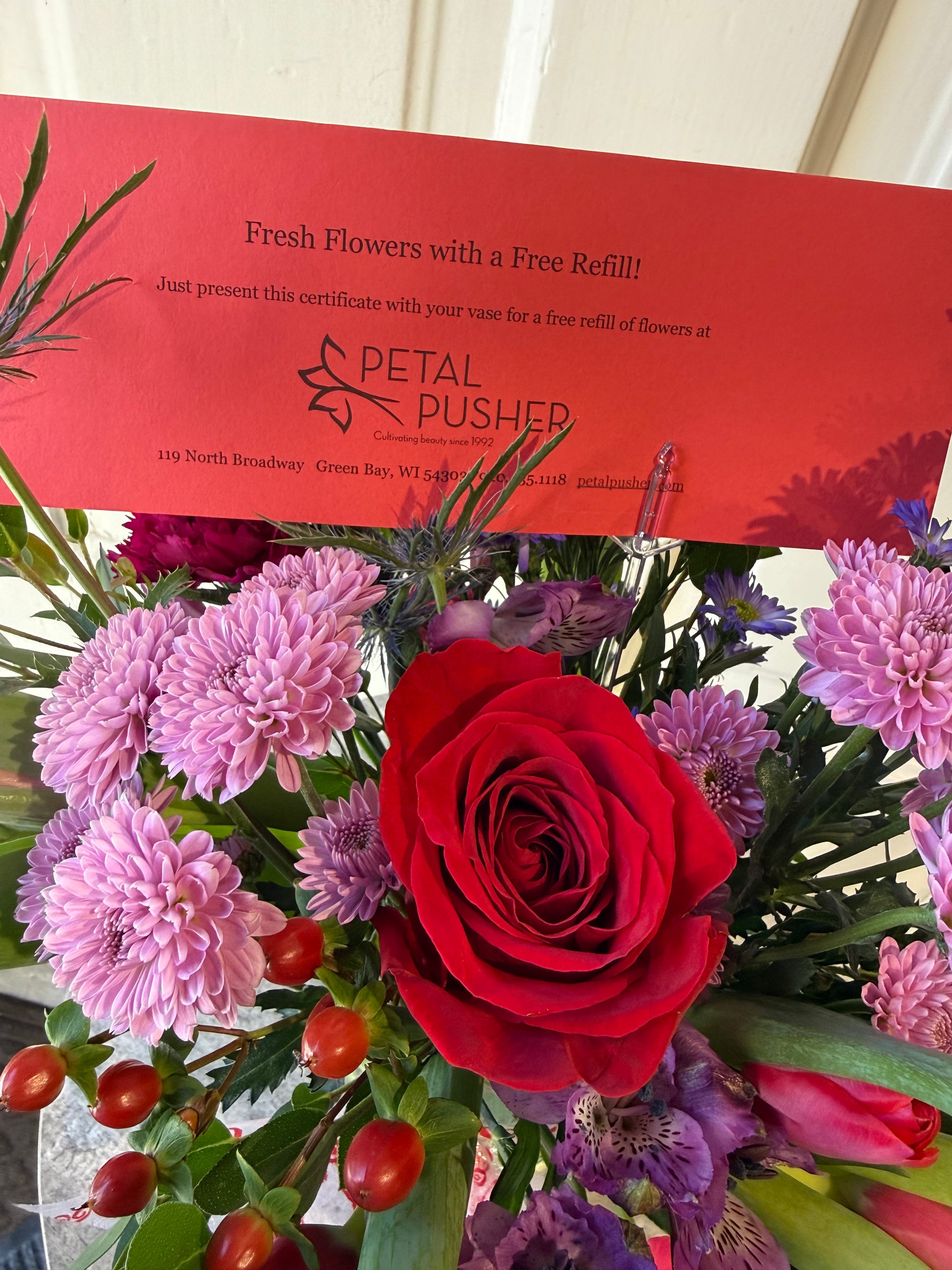 flowers with a free refill