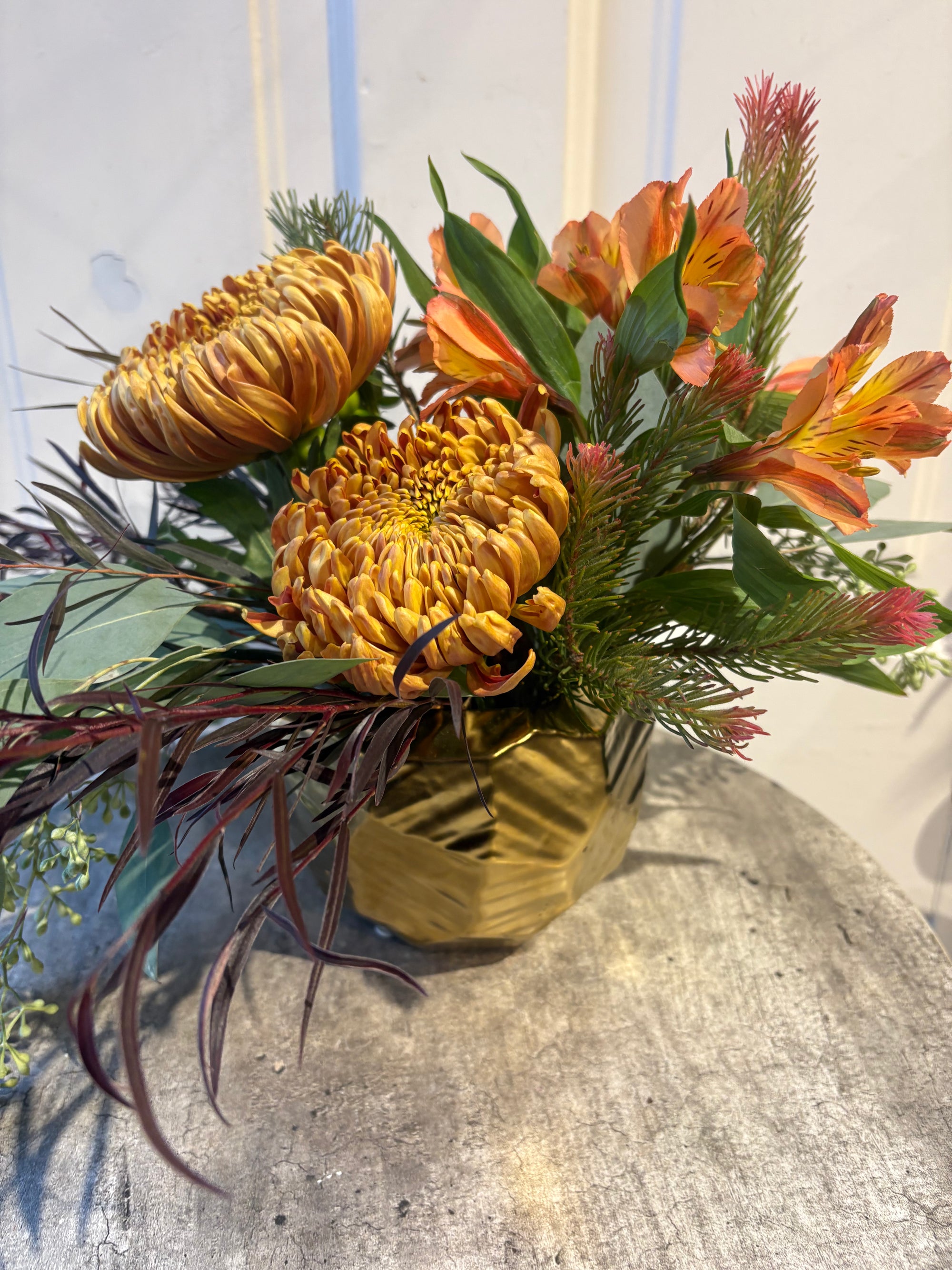 golden fall centerpiece