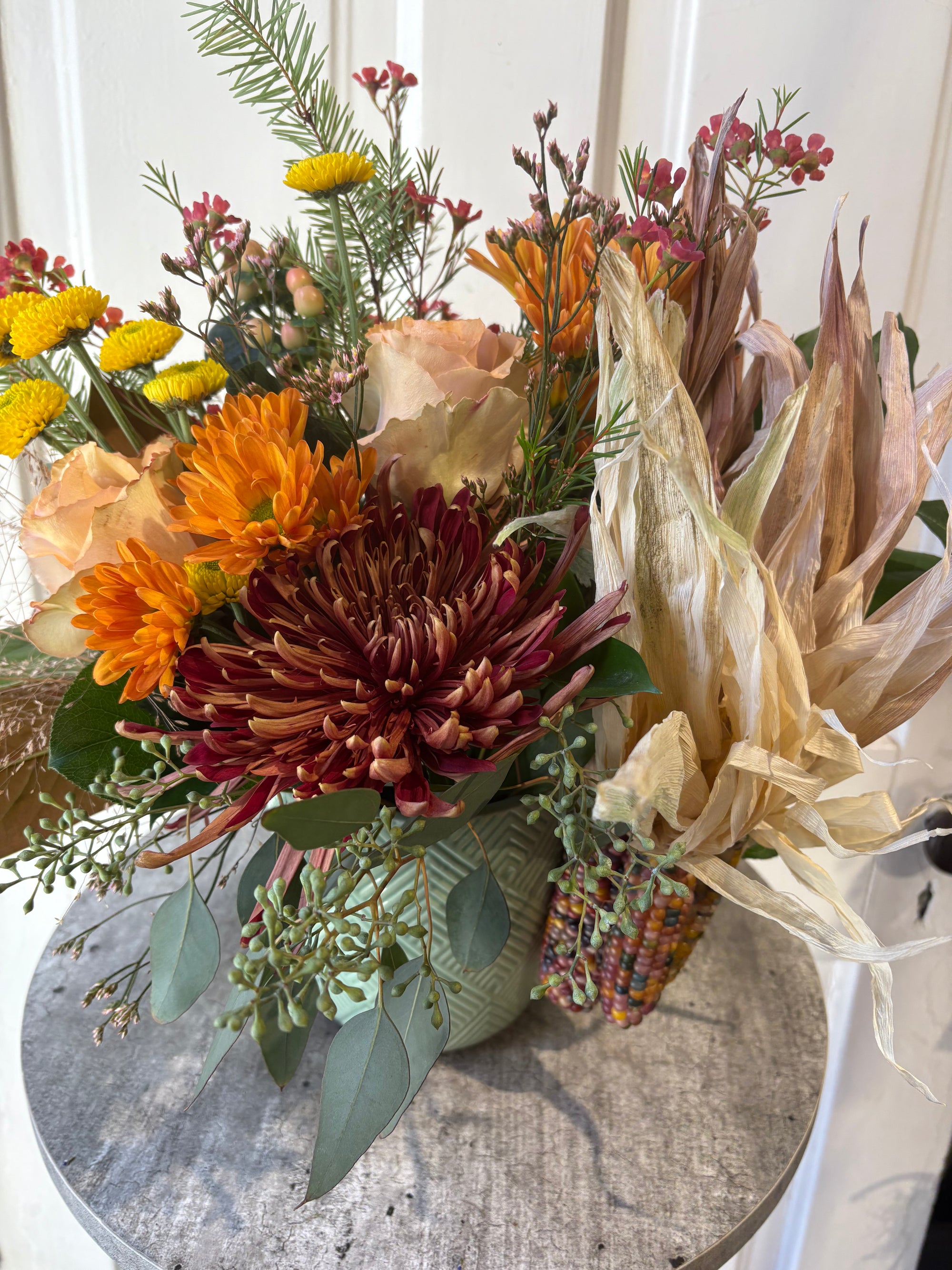 corn bundle centerpiece