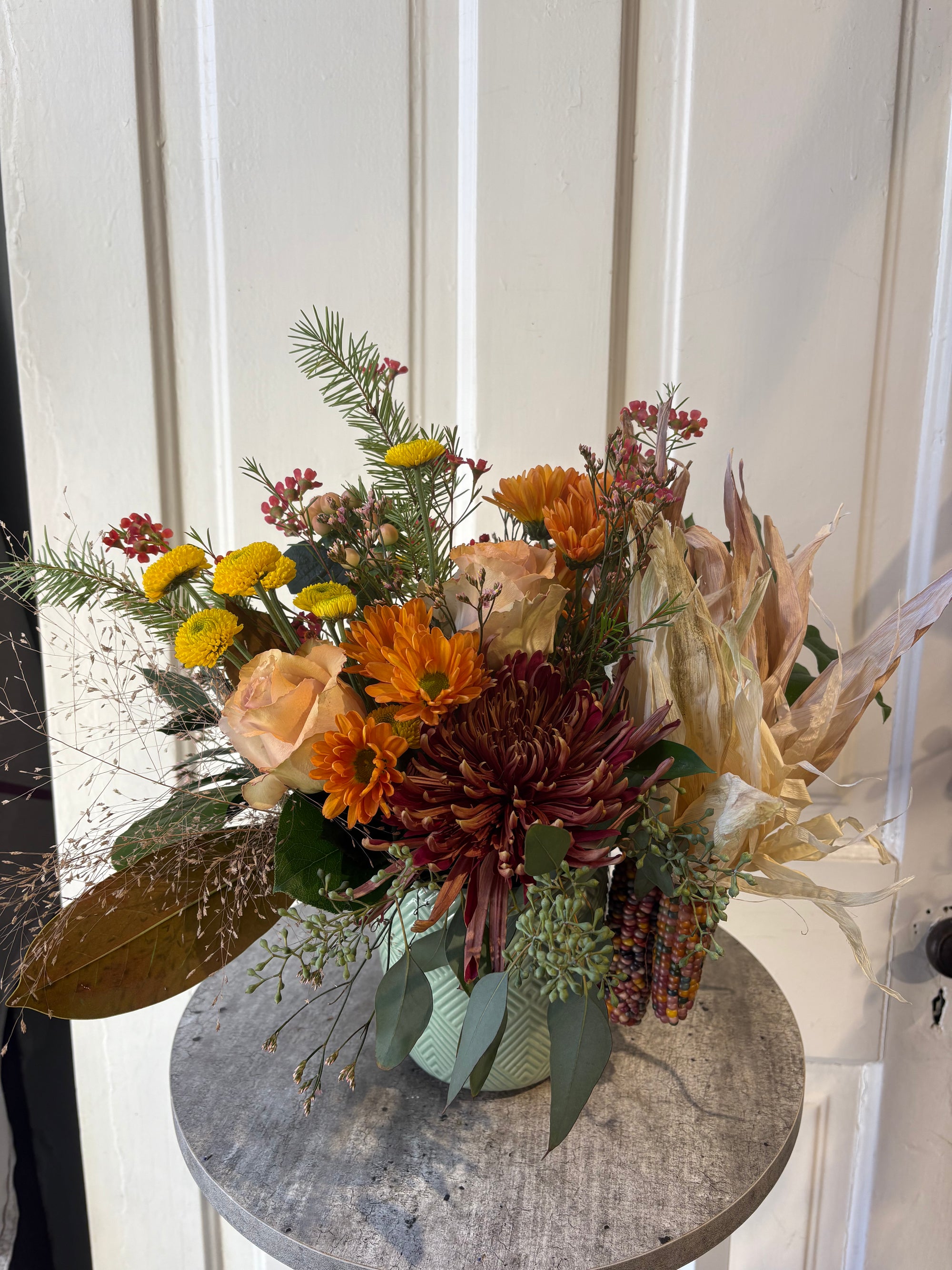 corn bundle centerpiece