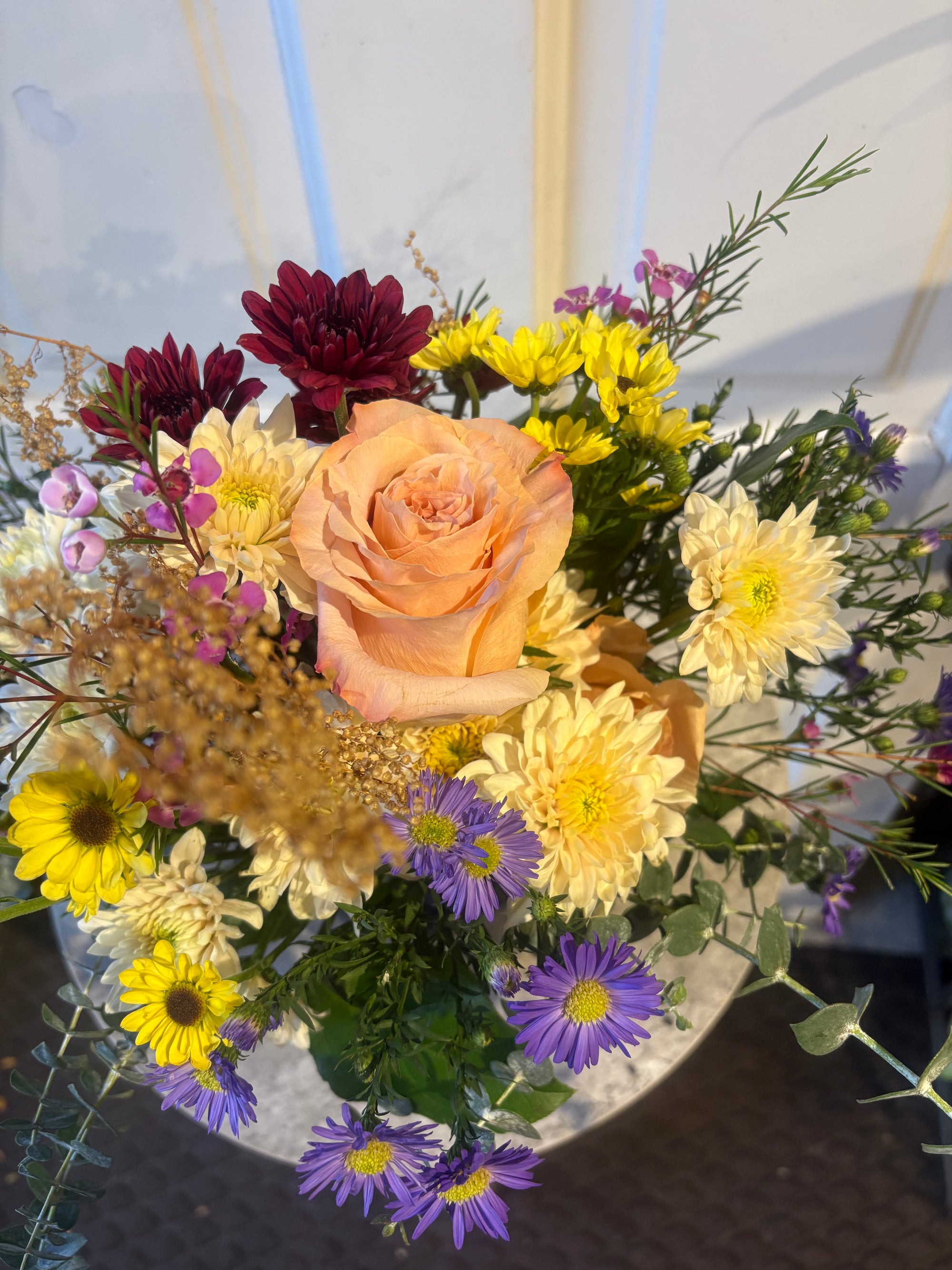 bright fall centerpiece